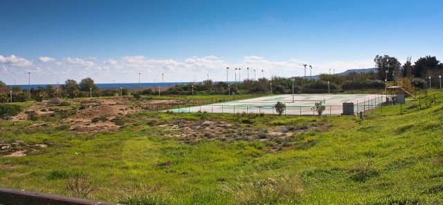 Γήπεδο στο αθλητικό κέντρο Καλλιπάτειρα που θα χρησιμεύσει ως χώρος συγκέντρωσης 